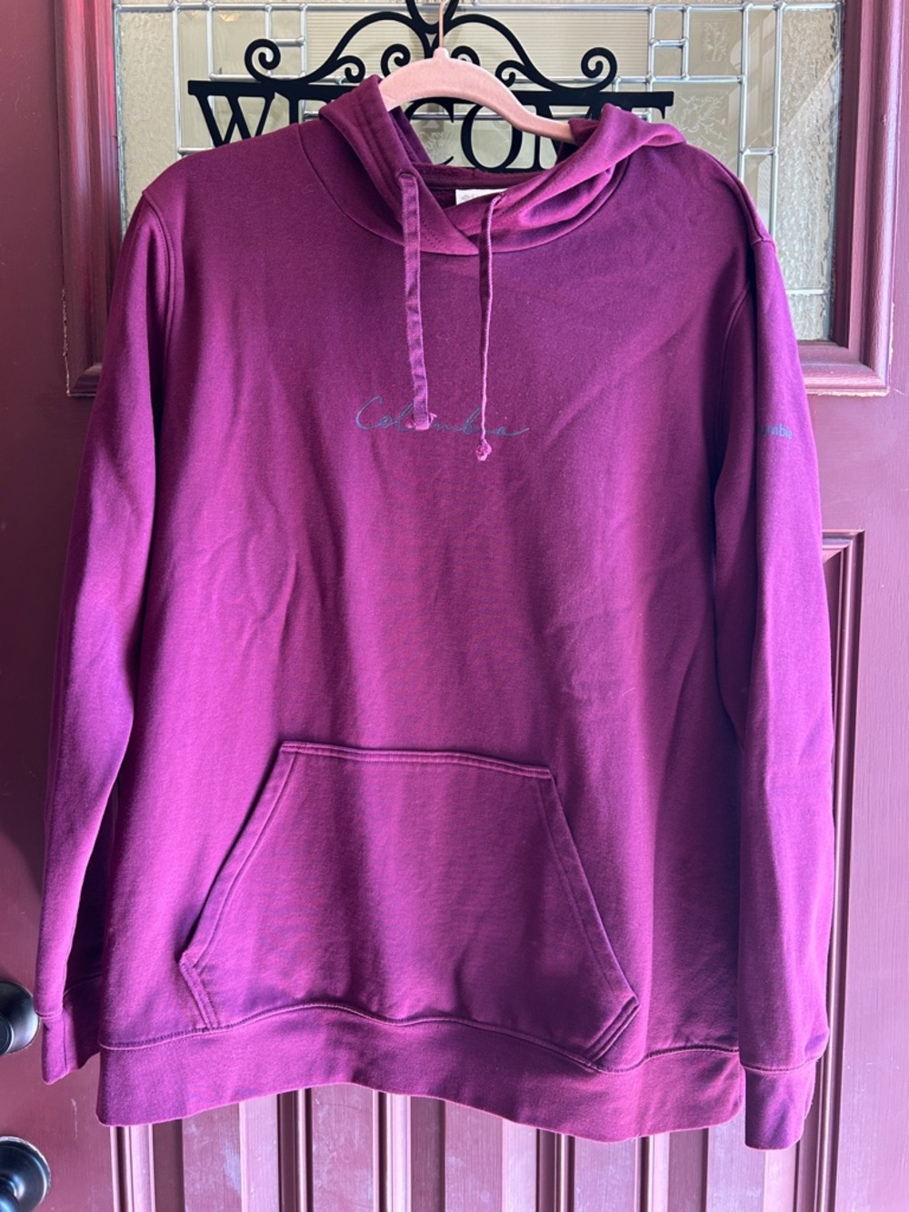 Columbia Maroon Hoodie Sweatshirt